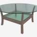 3 डी मॉडल ग्लास टेबल टॉप के साथ कॉफी टेबल (90x90x41) - पूर्वावलोकन