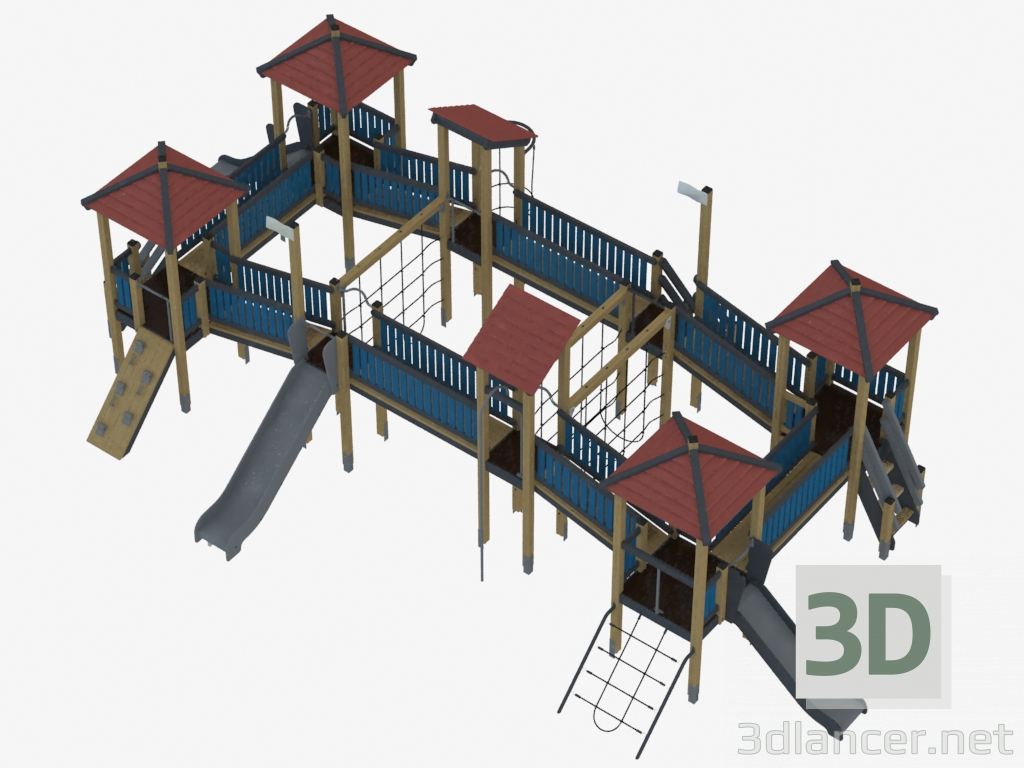 modello 3D Complesso di giochi per bambini (K2801) - anteprima