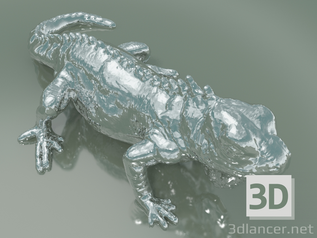 3D modeli Dekor Elemanı Seramik Igua (Platin) - önizleme