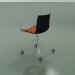 3d model Chair 0462 (4 castors, with armrests, with front trim, polypropylene PO00109) - preview