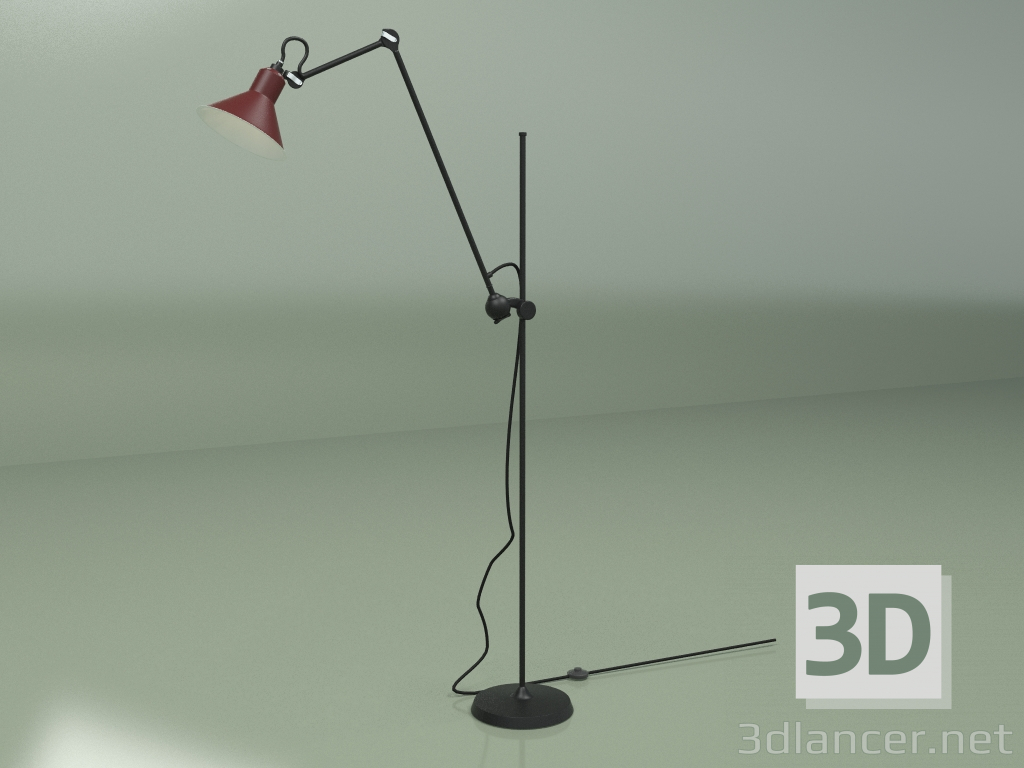 modello 3D Lampada da terra Bernard-Albin Gras Style (rosso) - anteprima