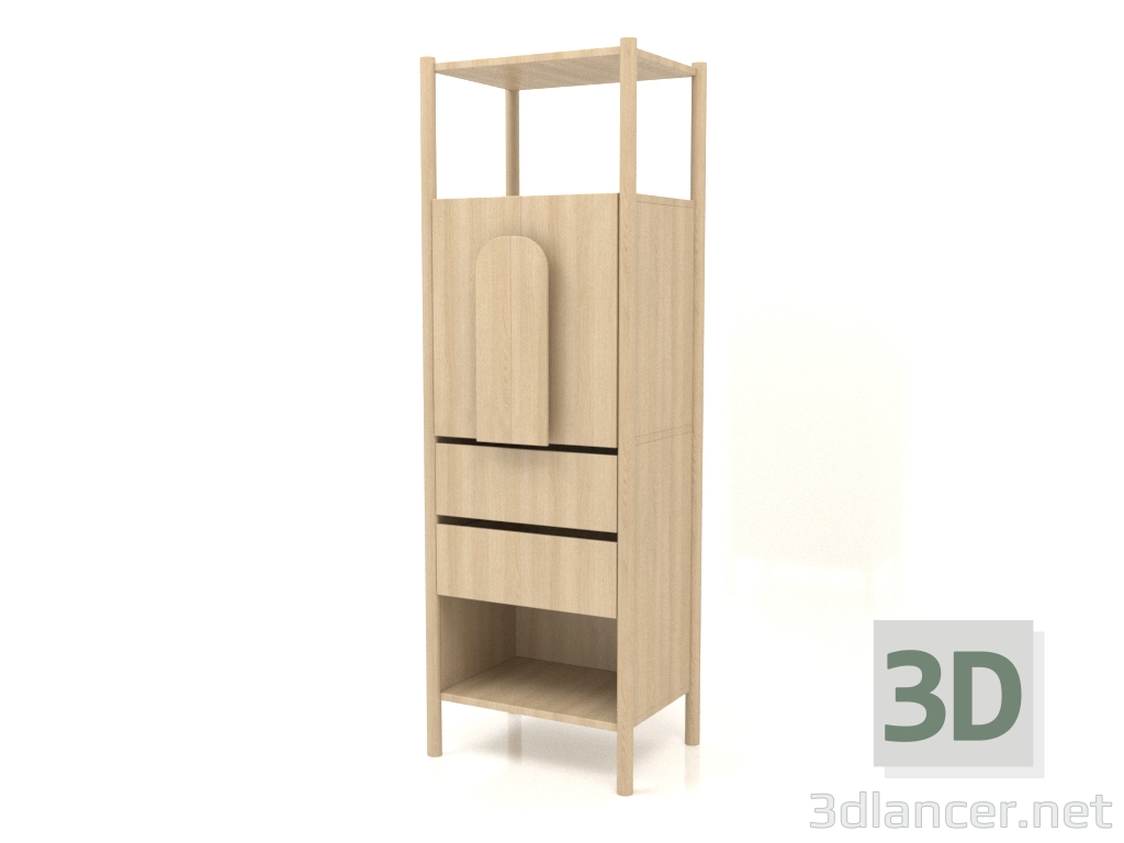 3 डी मॉडल रैक एसटी 05 (600x450x1800, लकड़ी सफेद) - पूर्वावलोकन