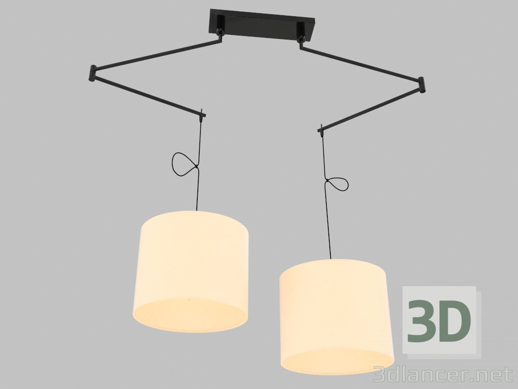 3d model Pendant lamp (14302S white) - preview
