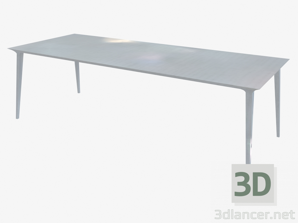 3d model Mesa de comedor (fresno lacado blanco 100x240) - vista previa