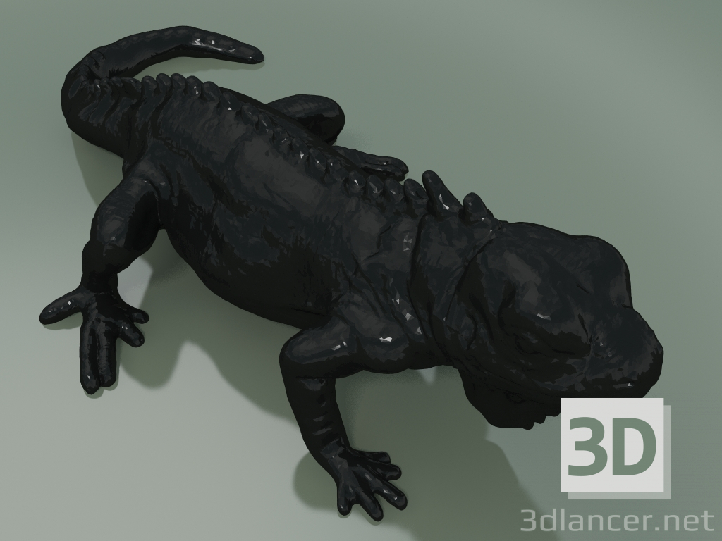 modèle 3D Élément de décoration en céramique Igua (noir) - preview