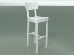 Powder coated cast iron bar stool, outdoor InOut (28, White Lacquered Aluminum)