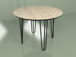 Table Spoutnik 100 cm placage (noir)