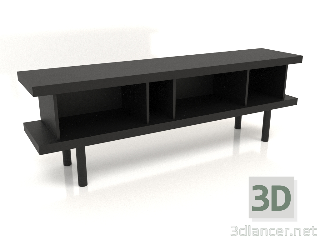 3d model Mueble TM 13 (1800x400x600, madera negro) - vista previa