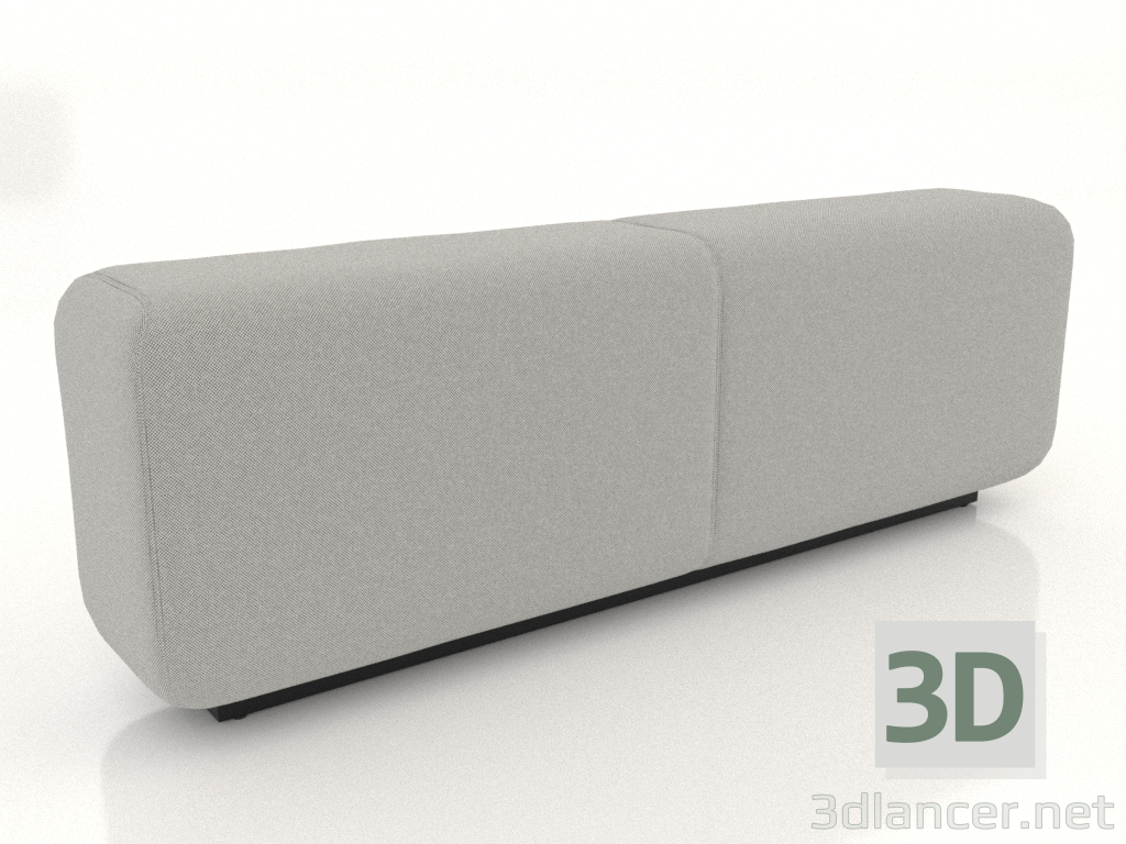 3d model Back L low modular sofa - preview