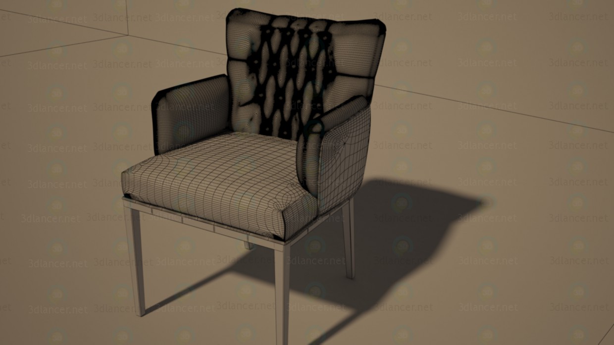 modelo 3D Silla con reposabrazos - escuchar modelo 3D Silla con reposabrazos - escuchar