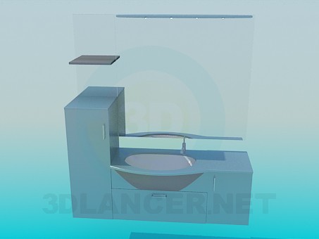 3d model Washbasin - preview 3d model Washbasin - preview