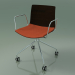 3d model Chair 0457 (4 castors, with armrests, with seat cushion, wenge) - preview