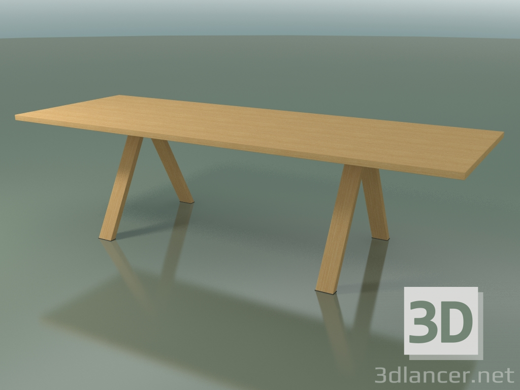 3D Modell Tisch mit Standardarbeitsplatte 5028 (H 74 - 280 x 98 cm, natürliche Eiche, Zusammensetzung 1) - Vorschau