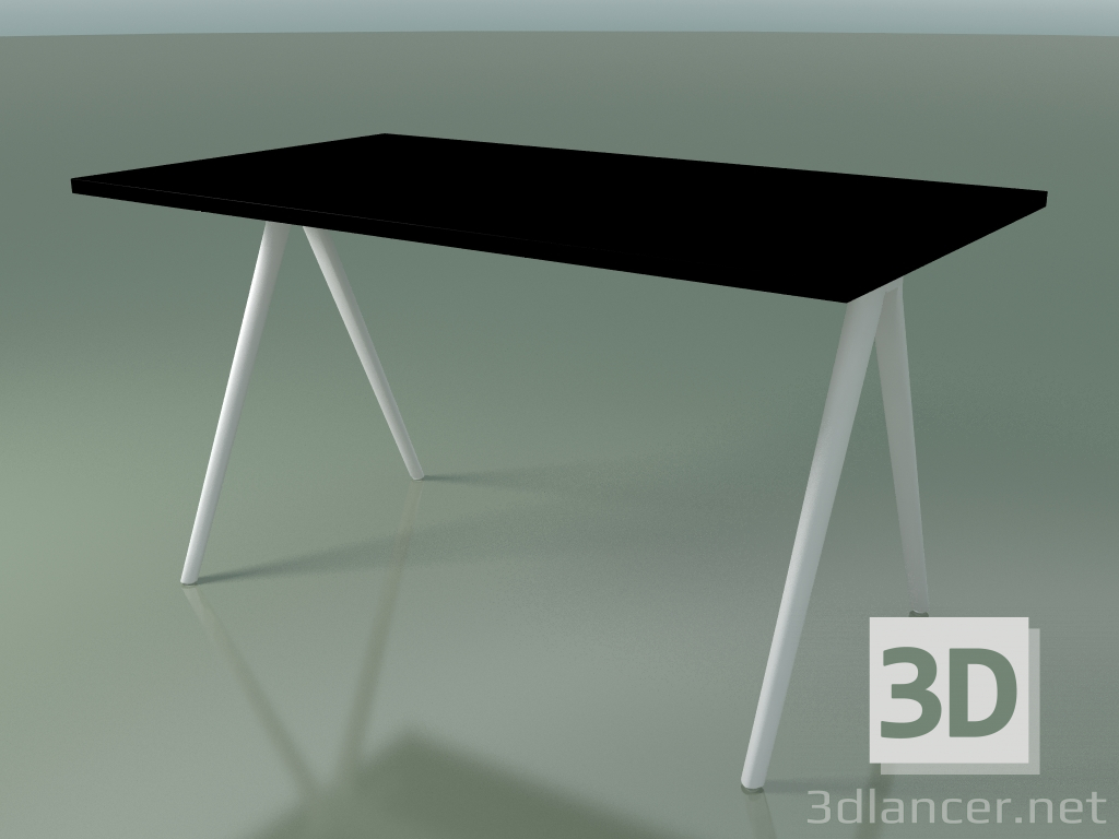 3D Modell Rechteckiger Tisch 5408 (H 74 - 79x139 cm, Laminat Fenix F02, V12) - Vorschau