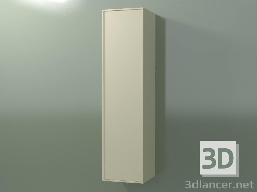 Modelo 3d Armário de parede com 1 porta (8BUBEDD01, 8BUBEDS01, Bone C39, L 36, P 36, H 144 cm) - preview