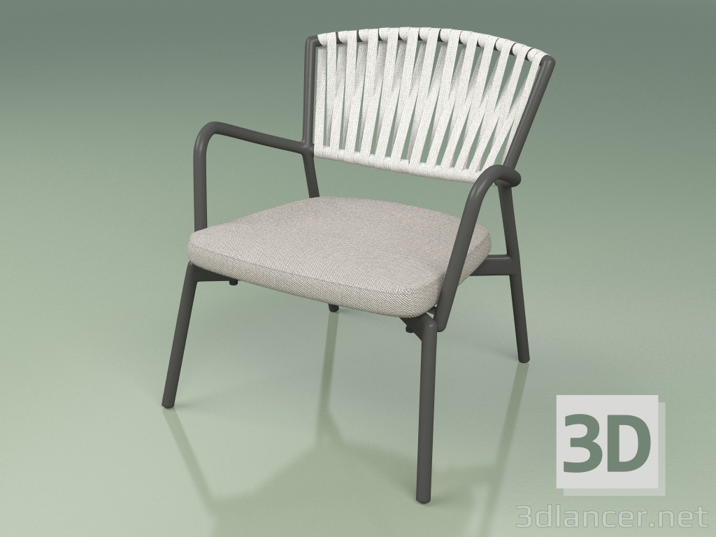 modello 3D Sedia con seduta morbida 127 (Belt Clay) - anteprima