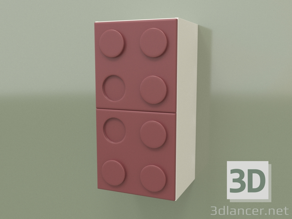 3D Modell Vertikales Wandregal (Bordeaux) - Vorschau