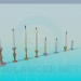3d model Candles in candlesticks - preview