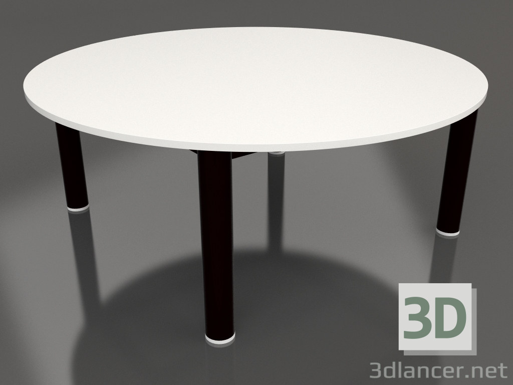 3d model Coffee table D 90 (Black, DEKTON Zenith) - preview