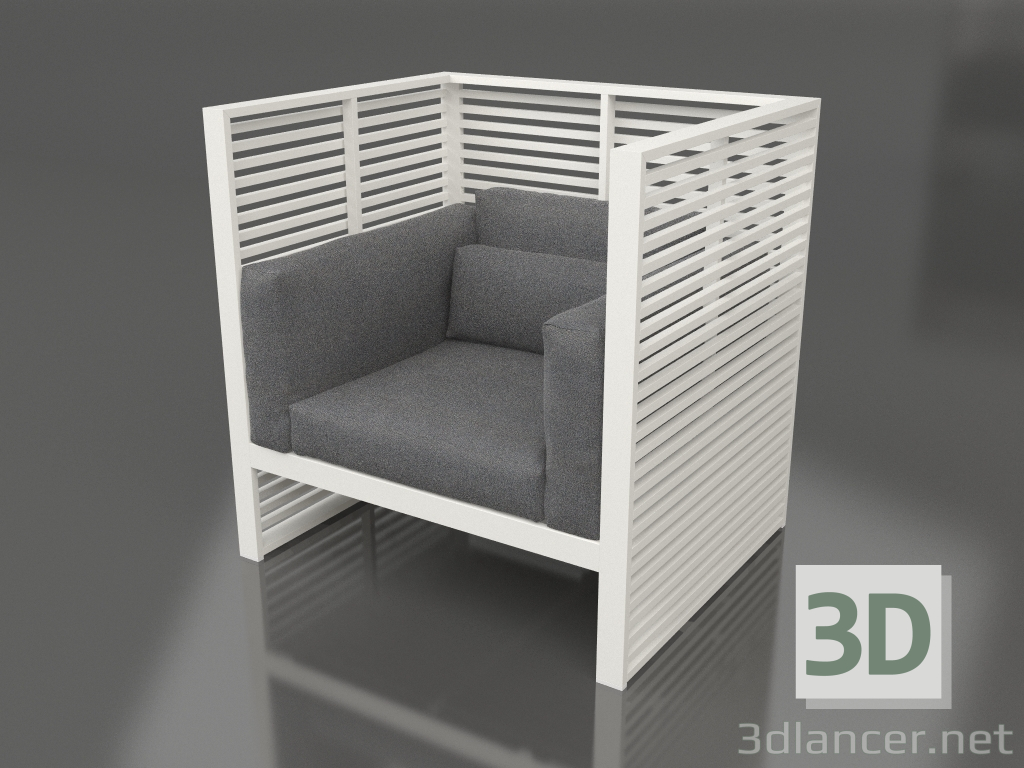 modèle 3D Chaise longue Normando à dossier haut (Gris agate) - preview