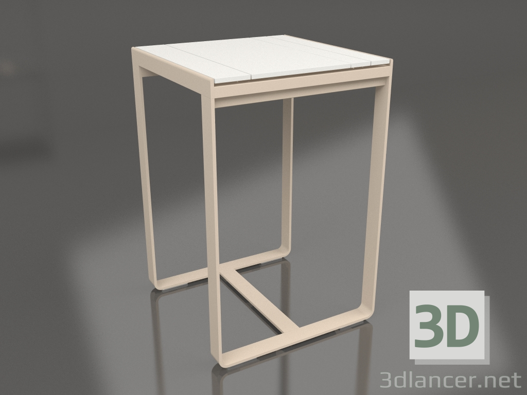 modello 3D Tavolo bar 70 (Polietilene bianco, Sabbia) - anteprima
