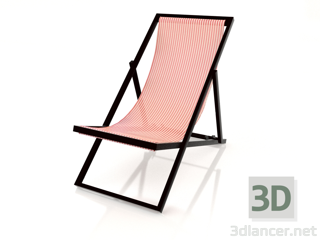 3d model Deckchair (Black) - preview