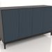 modello 3D Mobile TV FARGO con frontali fresati 1600x500x950 mm (cobalto scuro, rovere wengé, opzione 4) - anteprima