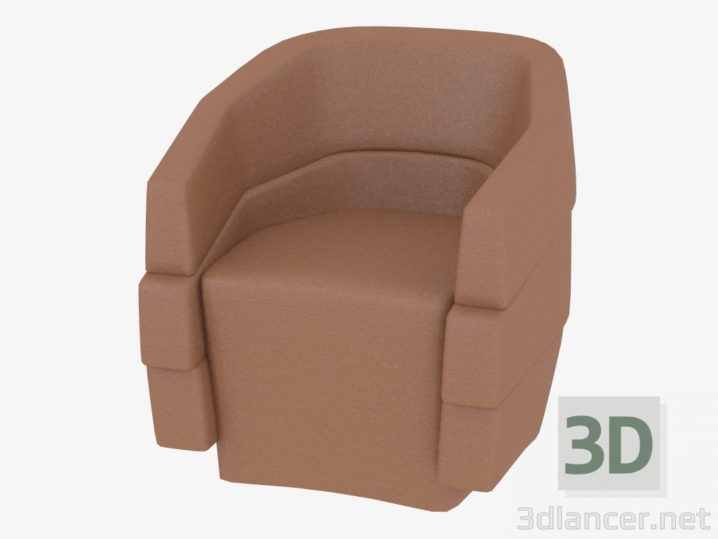 3D modeli Deri koltuk - önizleme