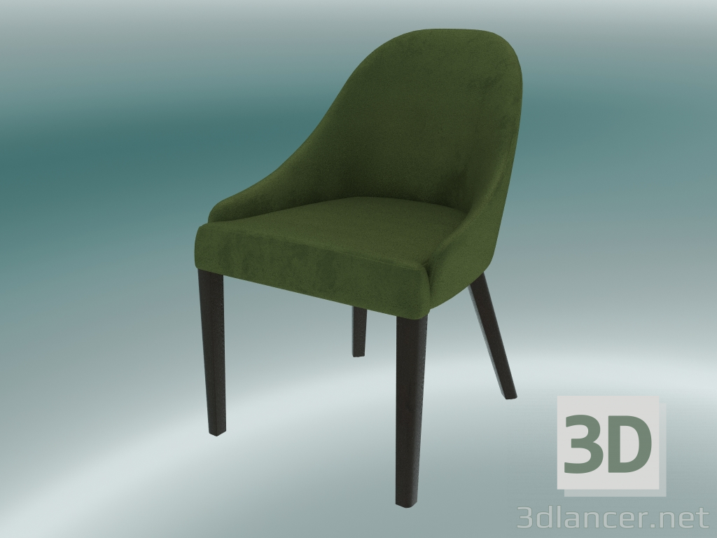 3d model Edgar Half Chair (Green) - preview
