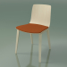 modèle 3D Chaise 3978 (4 pieds en bois, avec un coussin sur le siège, bouleau blanc) - preview