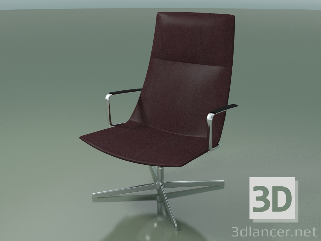 3D Modell Stuhl für die Ruhe 2007СI (4 Beine, mit Armlehnen, drehbar) - Vorschau