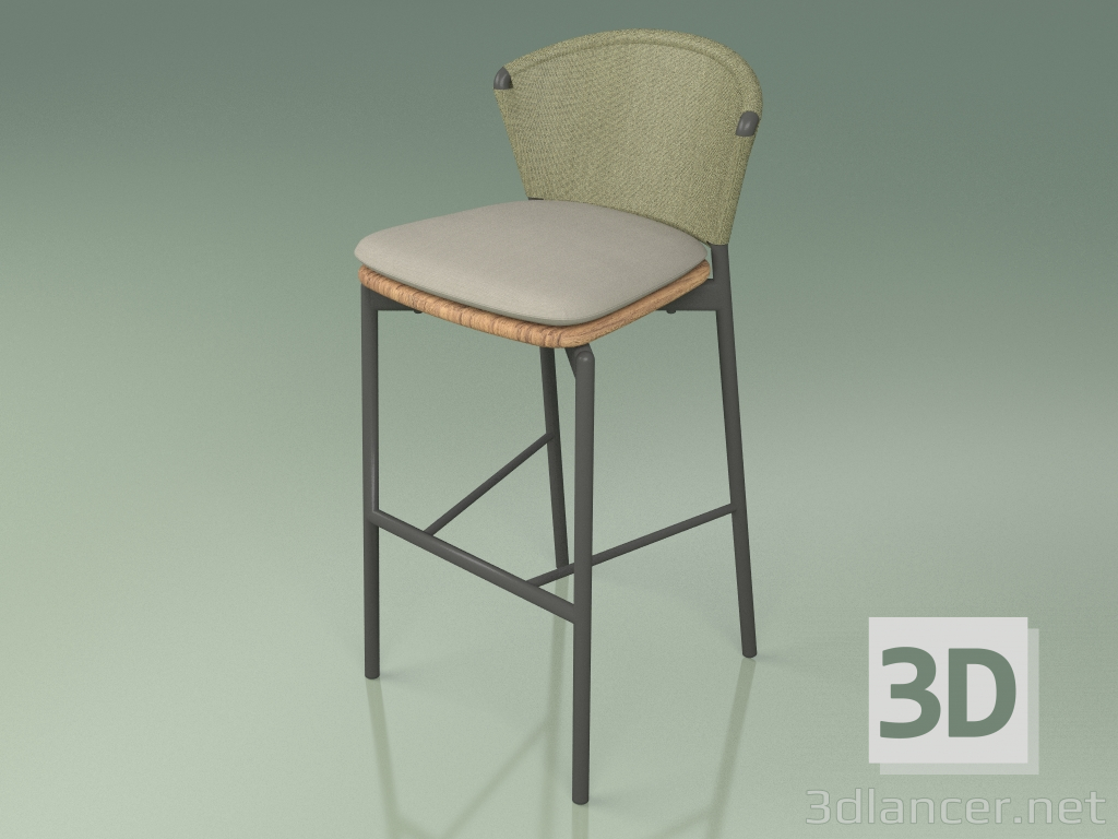 3d model Bar stool 050 (Olive, Metal Smoke, Teak) - preview