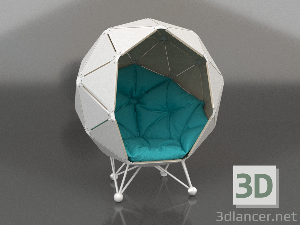 modèle 3D La chaise Planète - preview