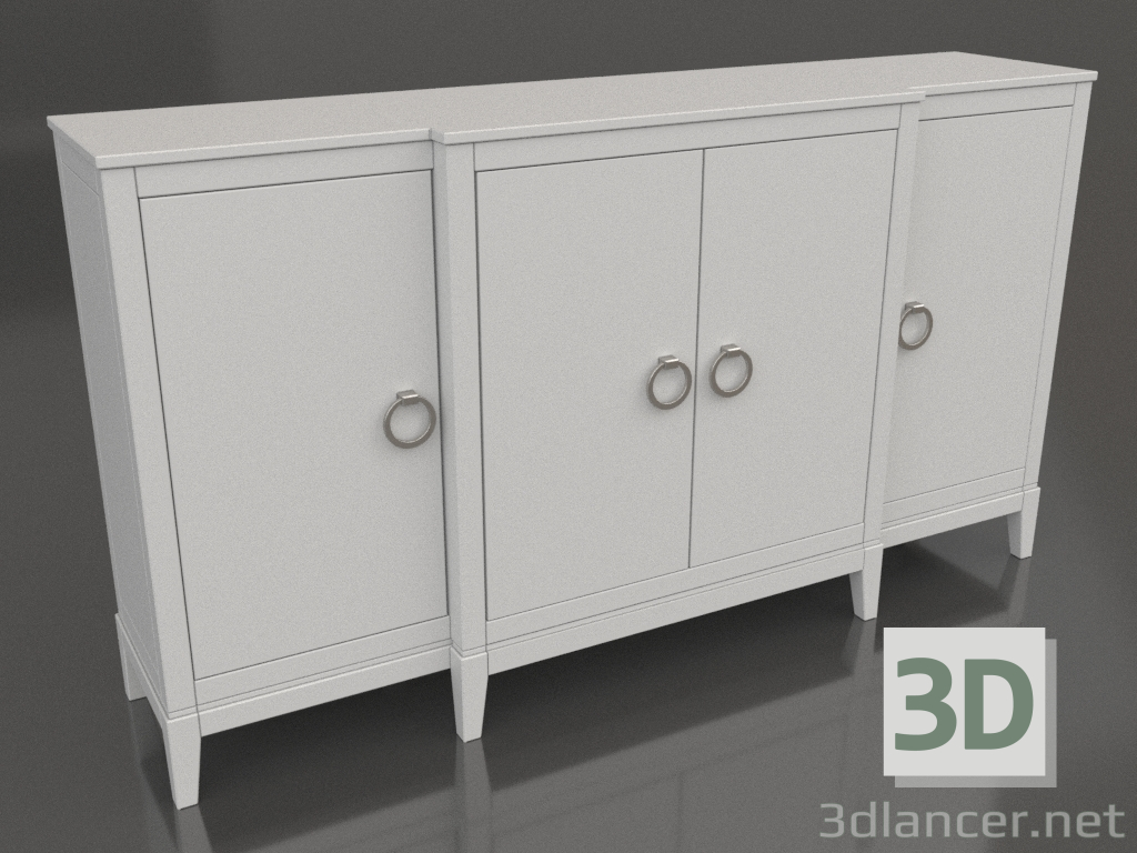 3D modeli Çekmeceli dolap (beyaz, seçenek 3) - önizleme