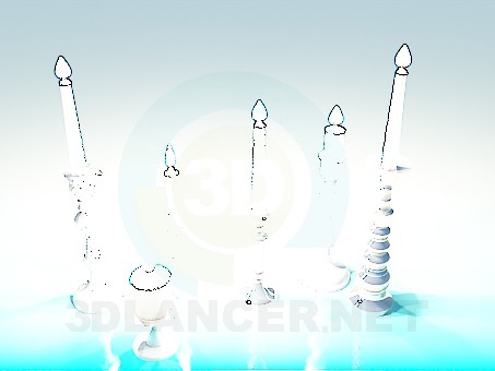 3d model Candles - preview