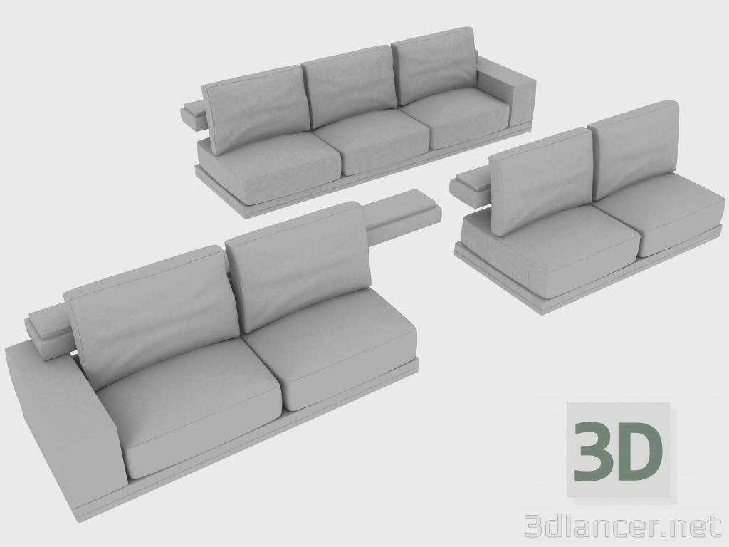 3d модель Елементи дивана модульного MATISSE – превью