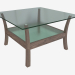 3d model Coffee table with a glass table top (70x70x41) - preview