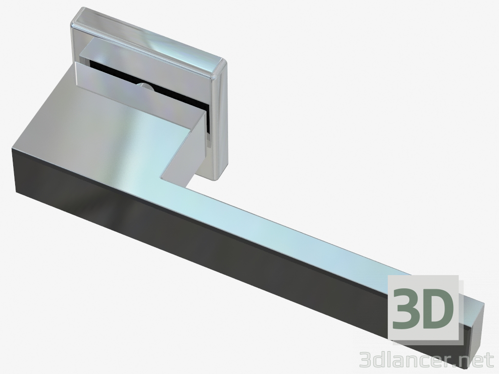 3D modeli Elmas Kapı Kolu (Parlak Krom) - önizleme