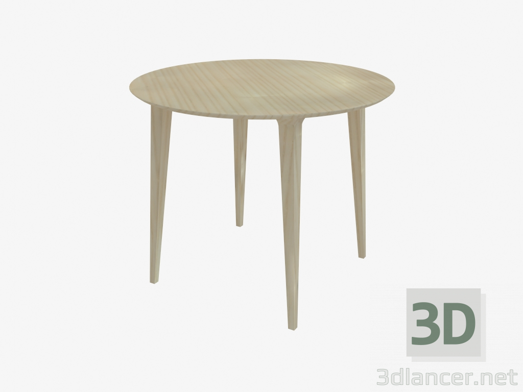modèle 3D Table ronde (frêne D90) - preview