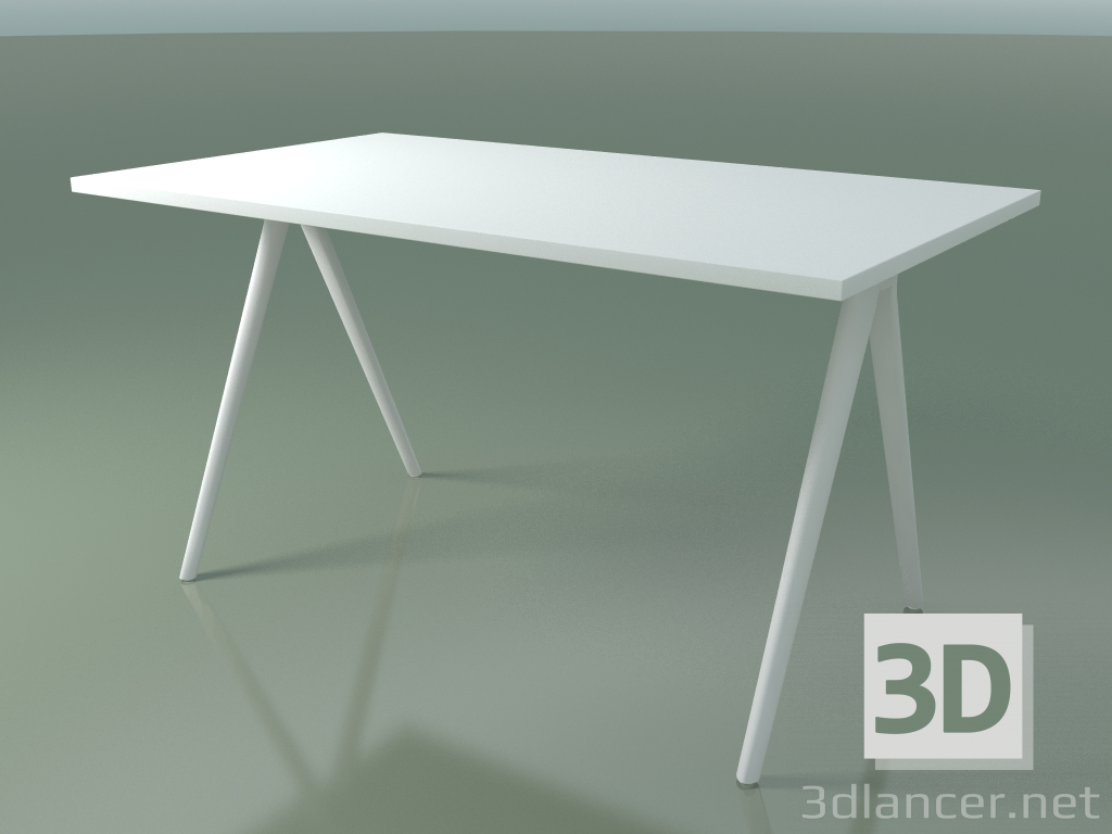 3d model Rectangular table 5408 (H 74 - 79x139 cm, laminate Fenix F01, V12) - preview
