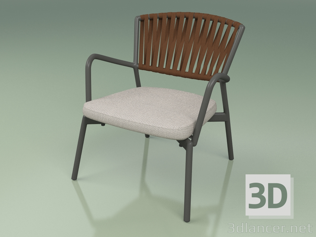 3d модель Крісло з м'яким сидінням 127 (Belt Brown) – превью