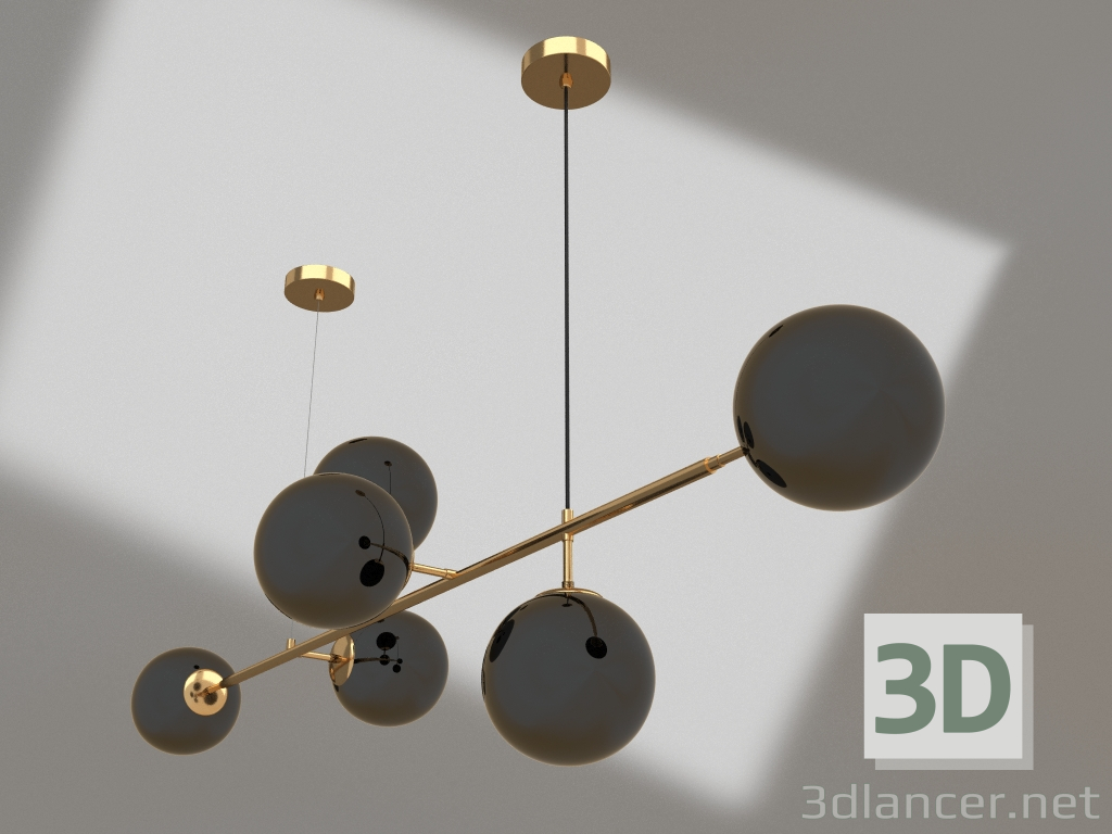 3d model Chandelier Irda bronze (gray shades) (07622-6.20) - preview
