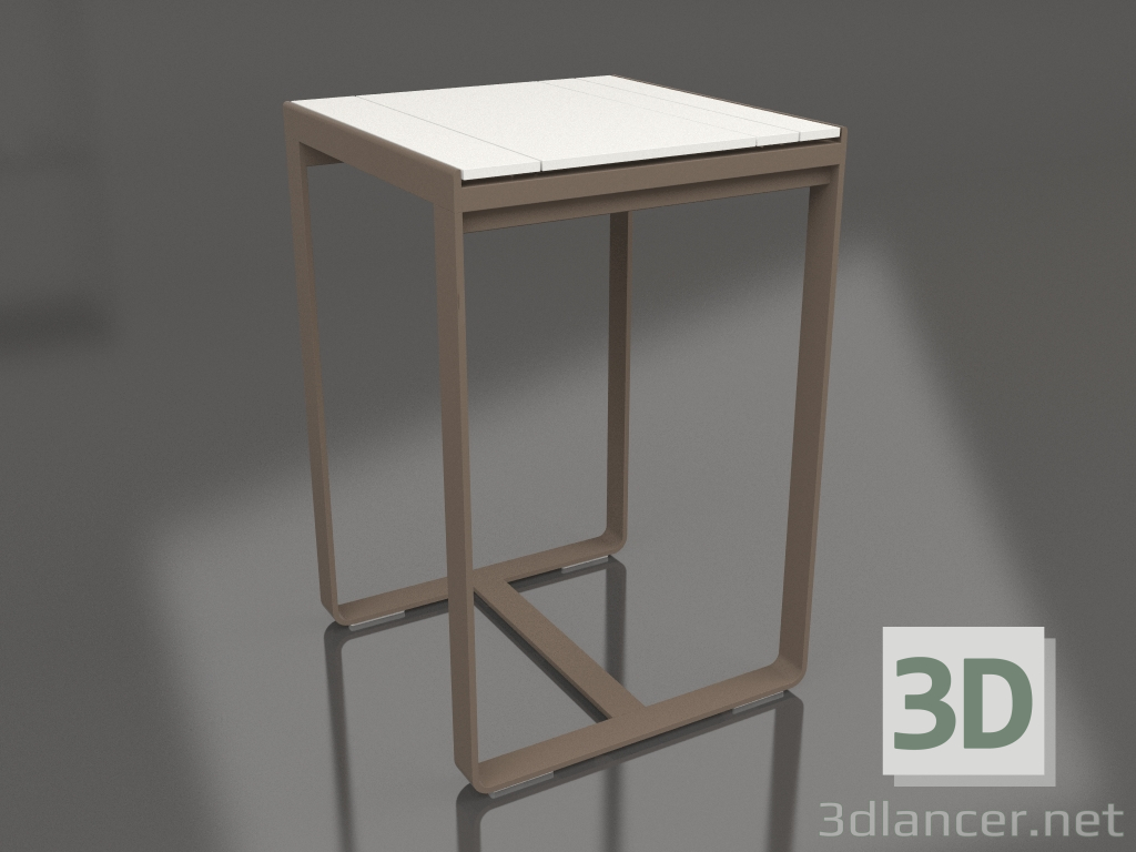 3d модель Барний стіл 70 (White polyethylene, Bronze) – превью