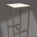 modèle 3D Table de bar 70 (Polyéthylène blanc, Bronze) - preview