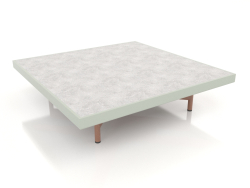 Table basse carrée (Gris ciment, DEKTON Kreta)