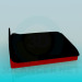 3d model Bed with soft head of the bed - preview