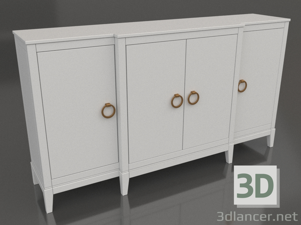 3d model Chest of drawers (white, option 4) - preview