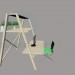 3 डी मॉडल सीढ़ी डेस्क - पूर्वावलोकन