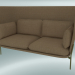 3D Modell Sofa Sofa (LN6, 90 x 180 H 115 cm, Bronzierte Beine, Hot Madison 495) - Vorschau