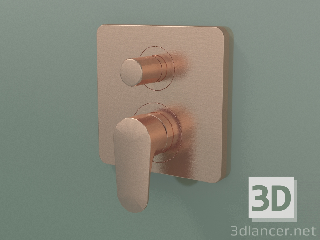 3D modeli Ankastre montaj için tek kollu banyo bataryası (34427310) - önizleme